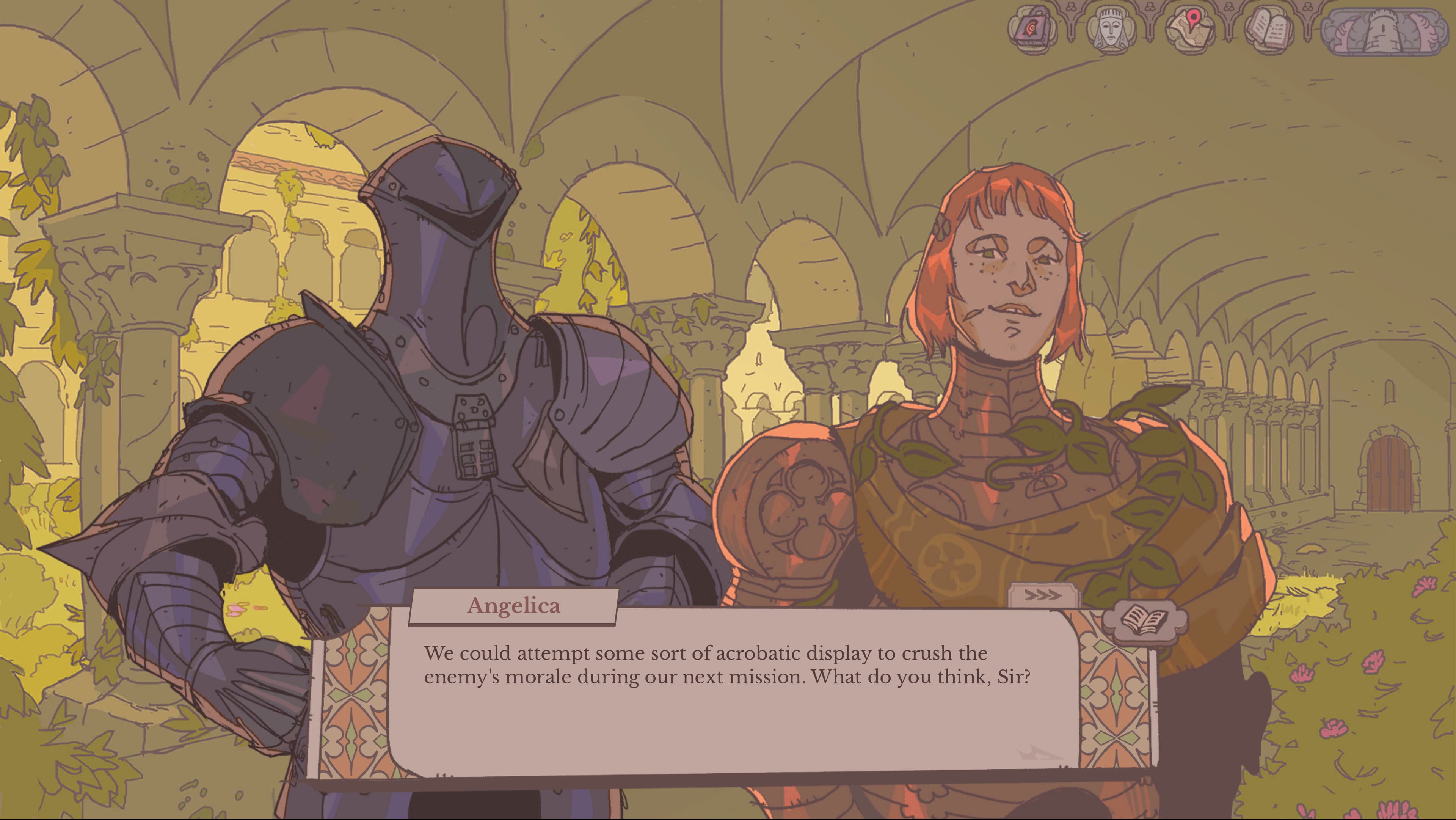 Angelica in a Sovereign Tower court scene